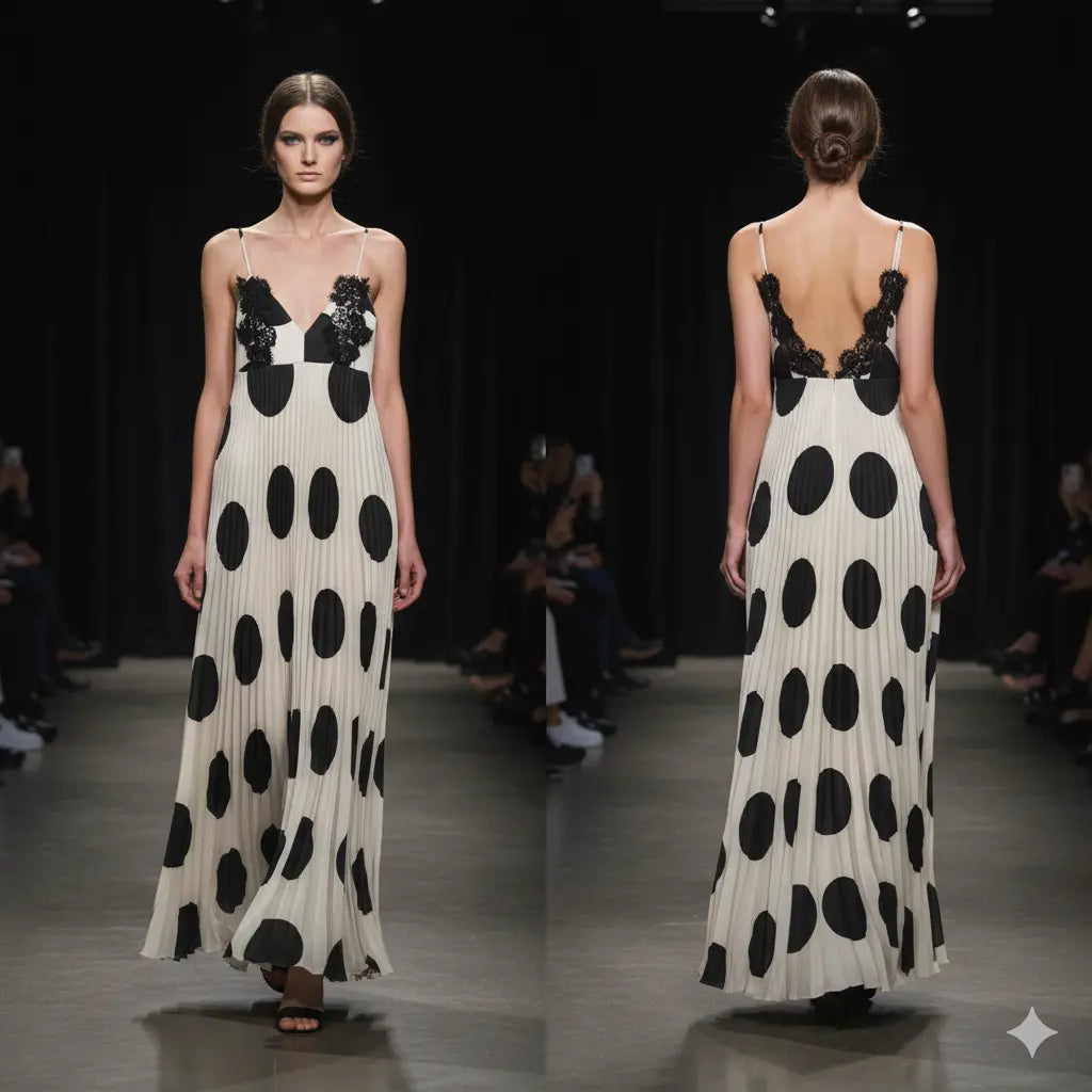 Dress Black and White Marcella Acosta Couture Collection