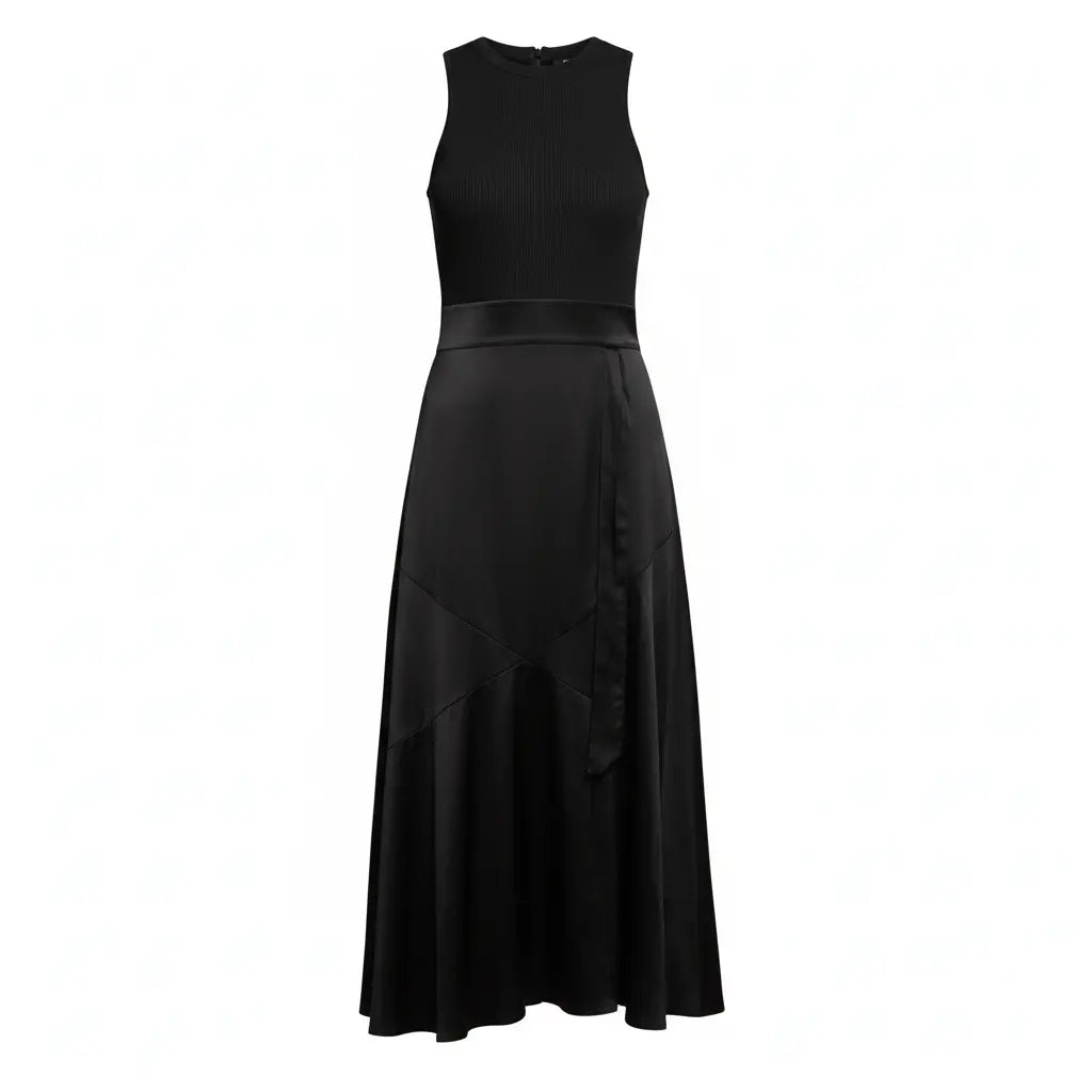 Black Midi Dress Marcella Acosta Couture Collection