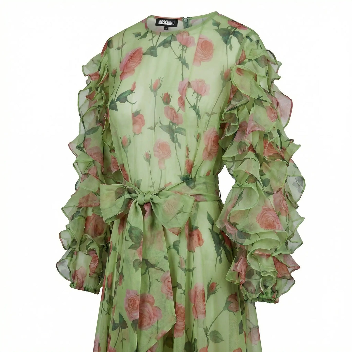 Green Flower Long Dress Marcella Acosta Couture Collection