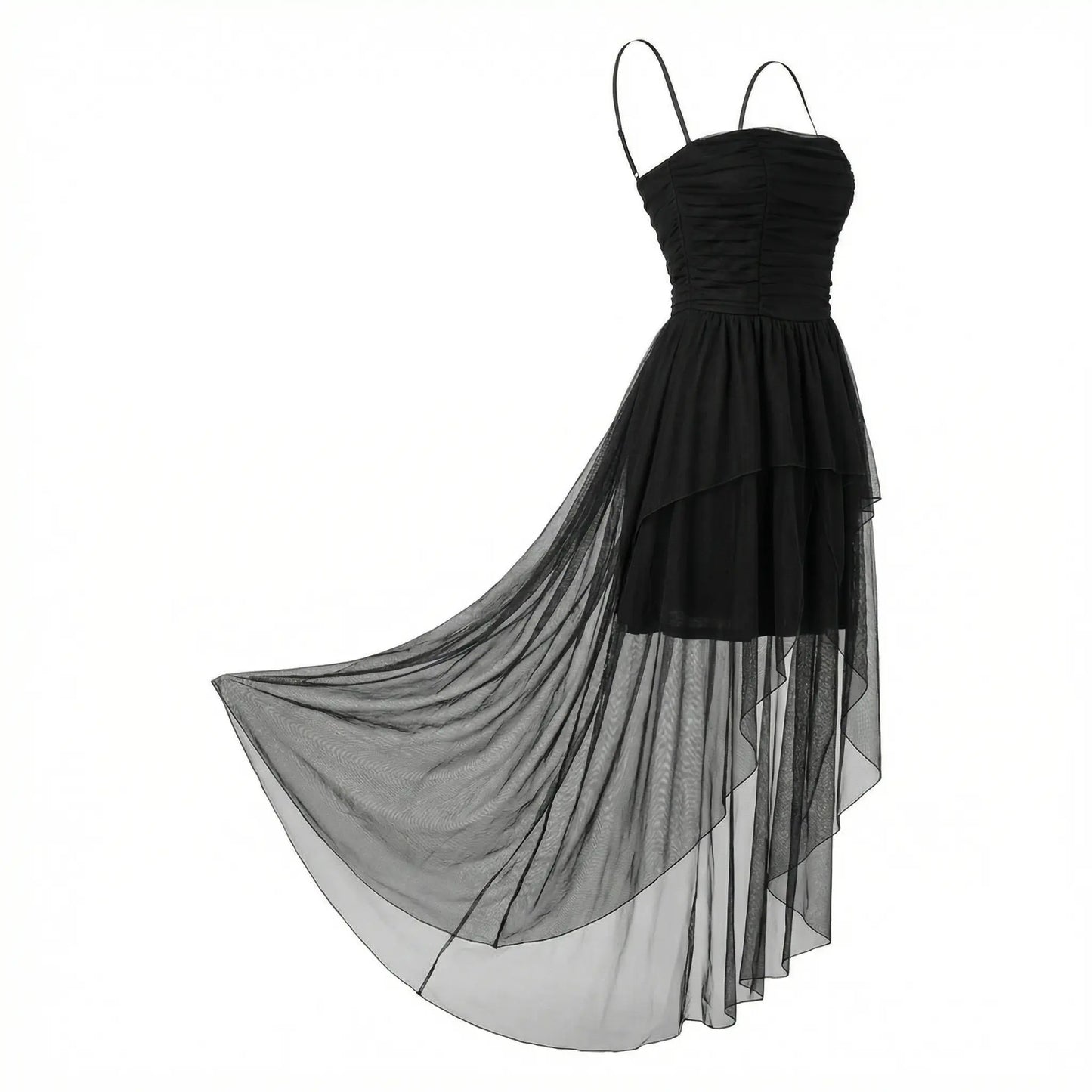 Black Strapless Tulle Dress Marcella Acosta Couture Collection