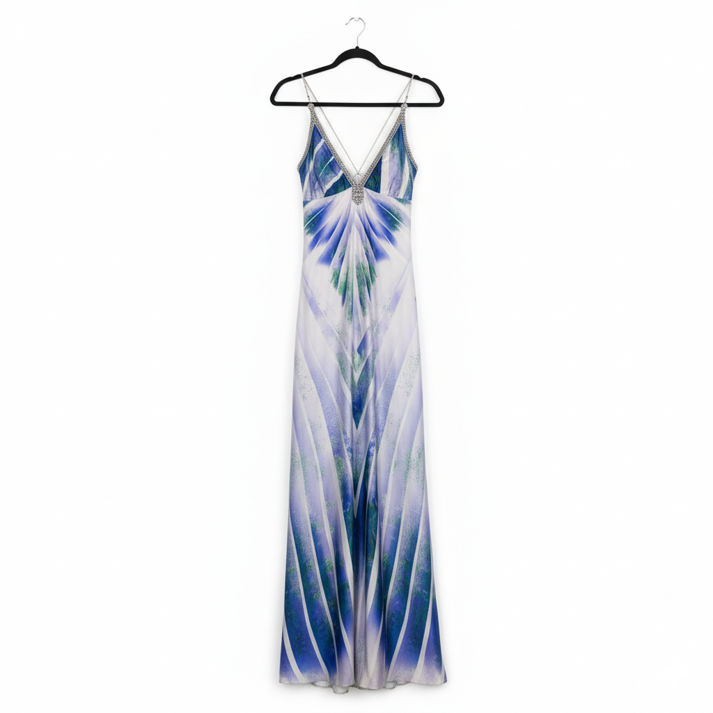 Silk Blue Long Dress