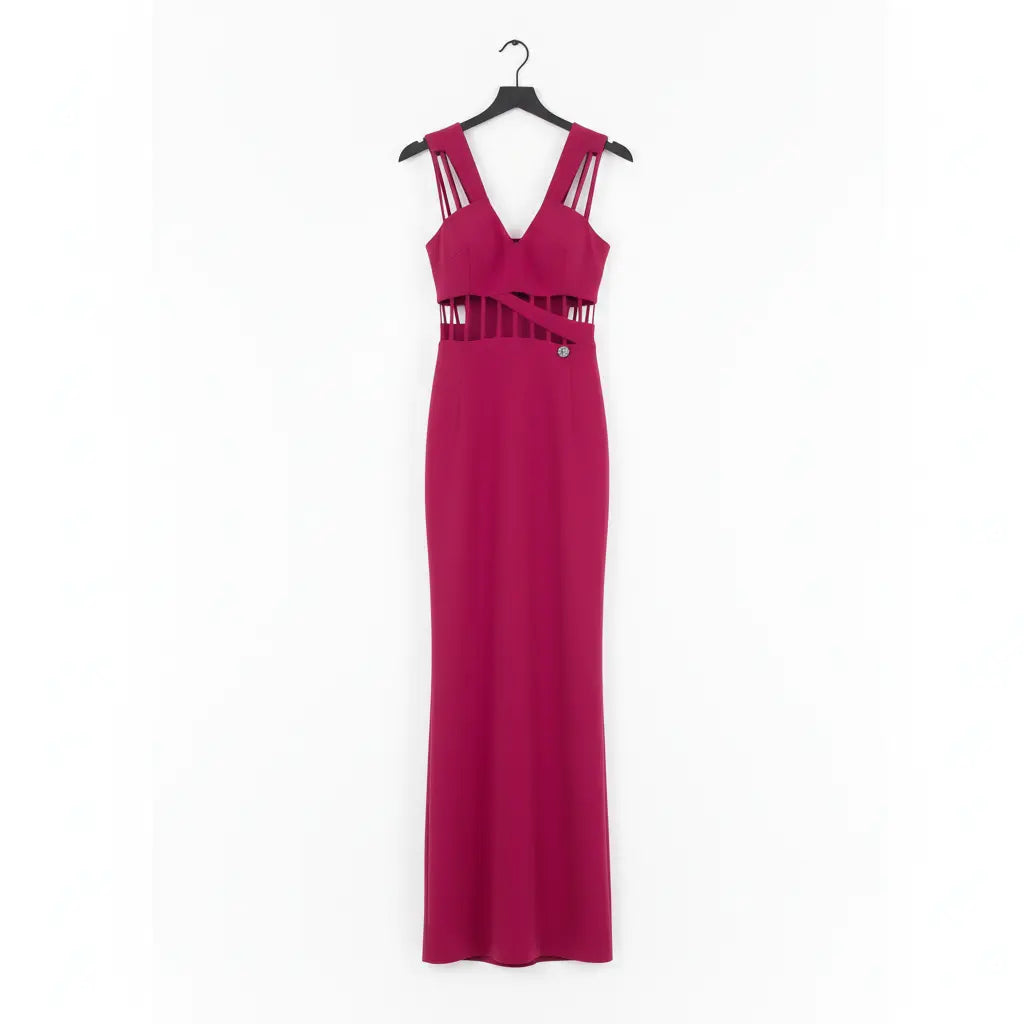 Pink Long Dress Stretch. Marcella Acosta Couture Collection