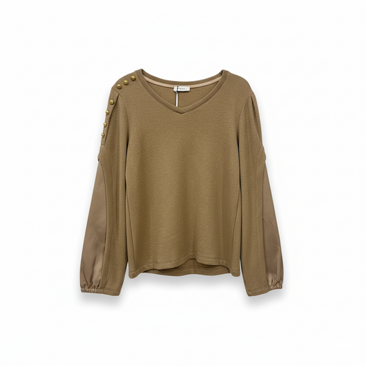 Beige Sweater Buttons