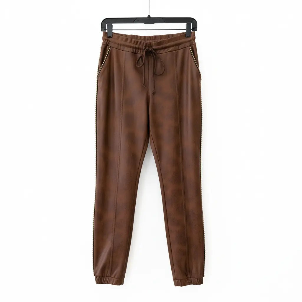 Brown Stretch Pants Marcella Acosta Couture Collection