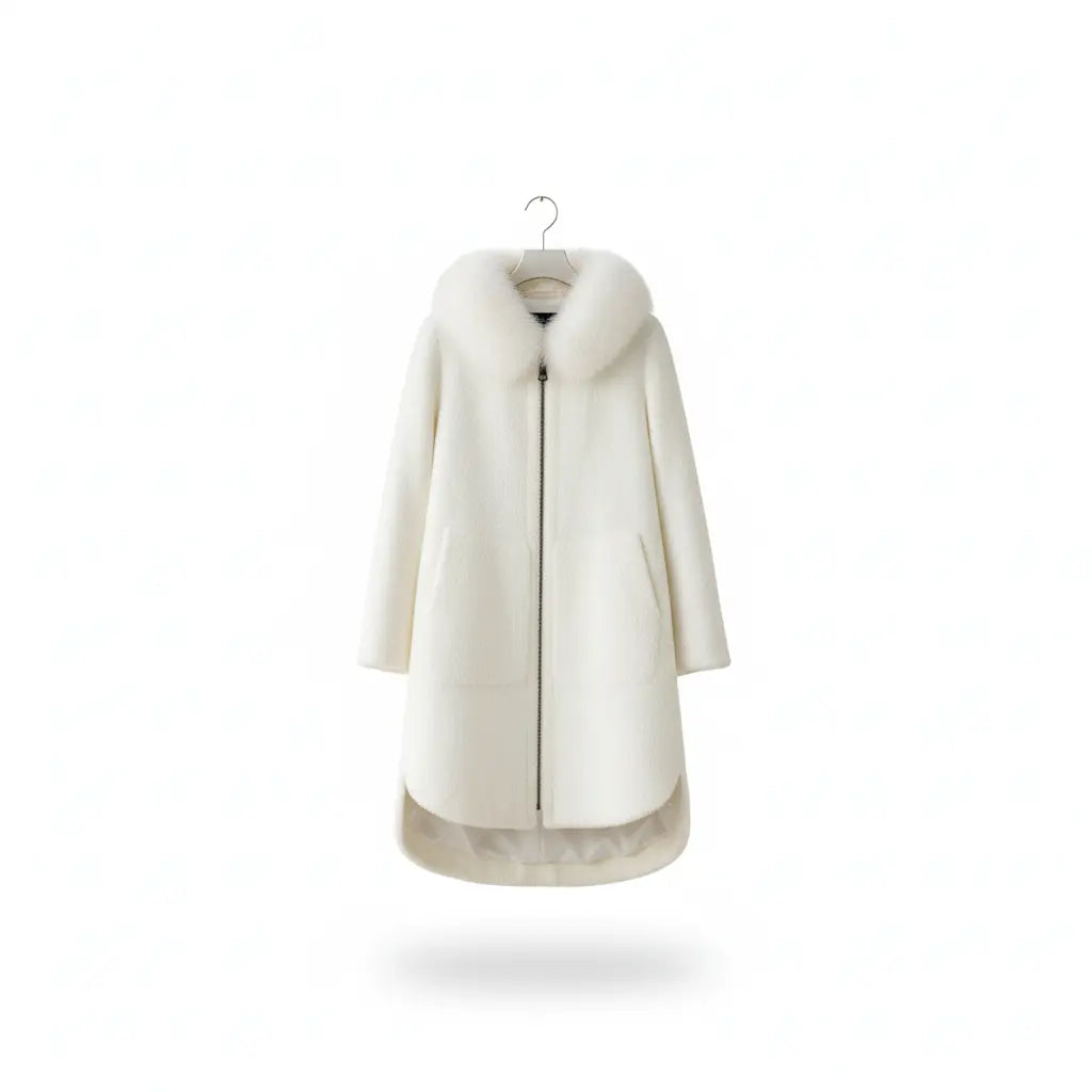 3/4 Alcantara and Fox Jacket Marcella Acosta Couture Collection