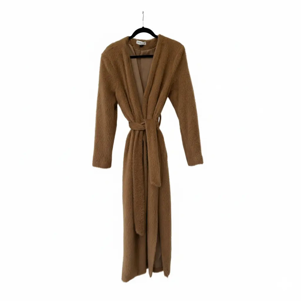 Beige 3/4 Camel Jacket Marcella Acosta Couture Collection