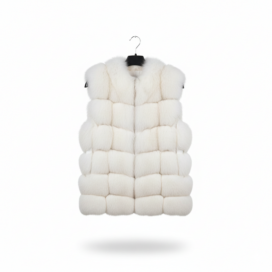 White Fox Vest