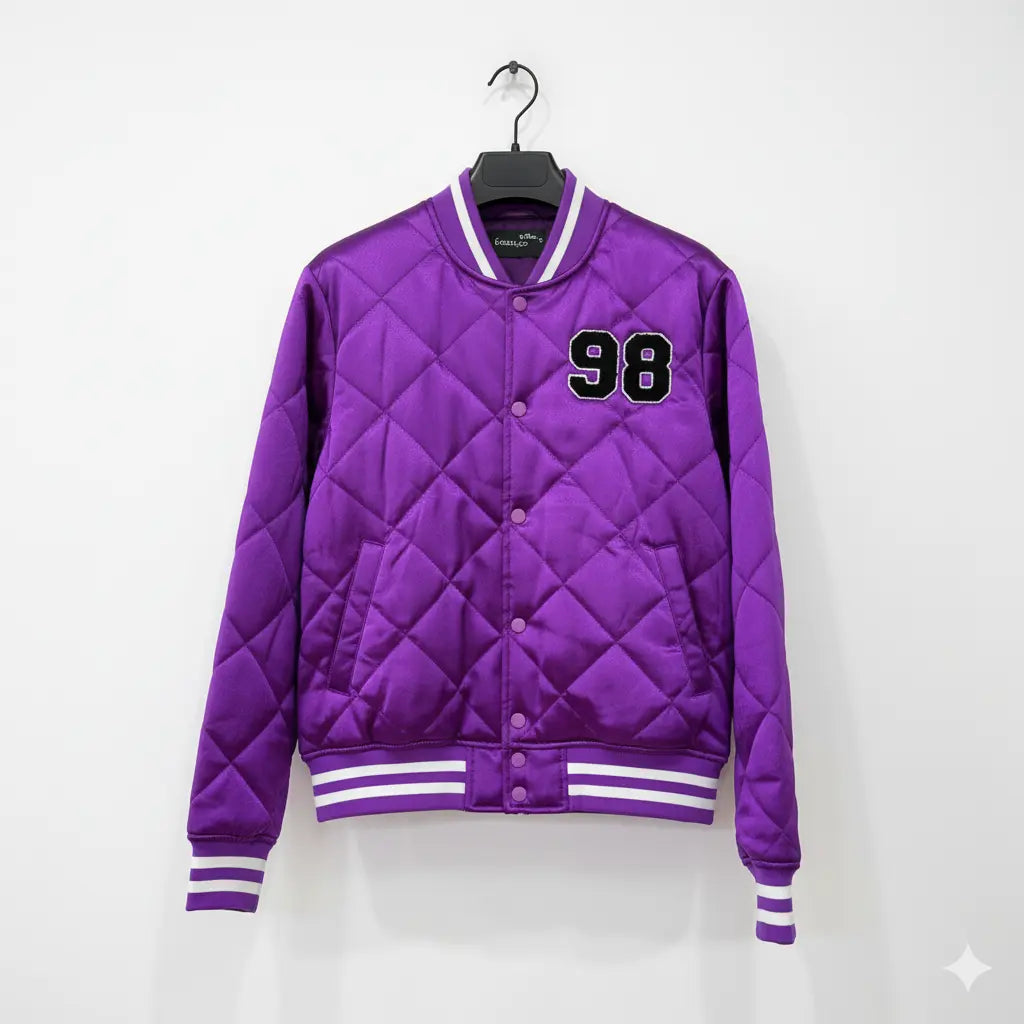 Purple Sport Silk Jacket Marcella Acosta Couture Collection