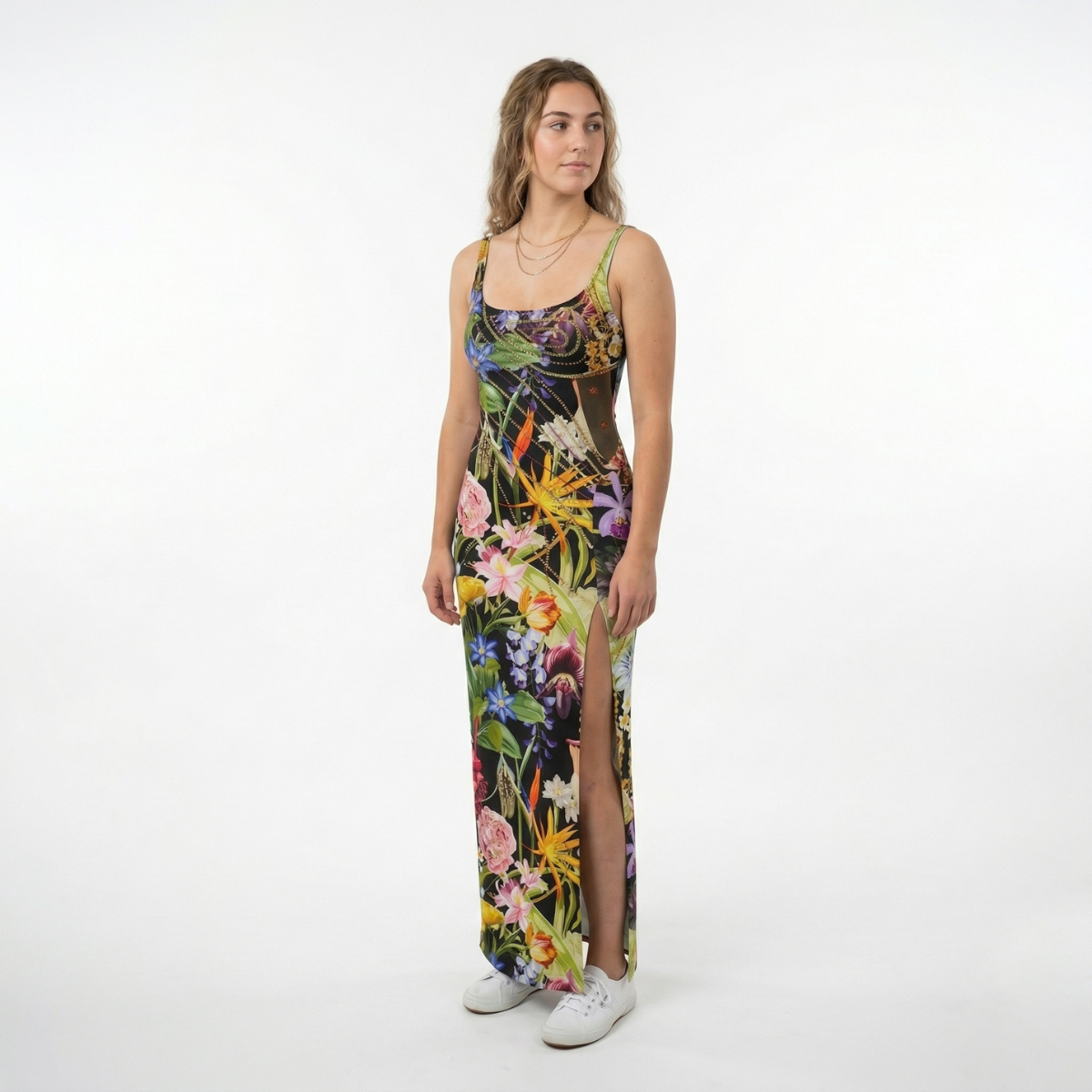 Stretch Polyester Lace Long Gown