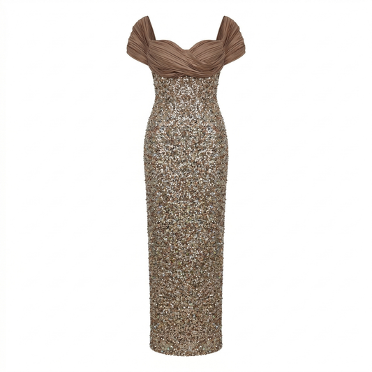 Sequence Stretch Long Rose Gown.