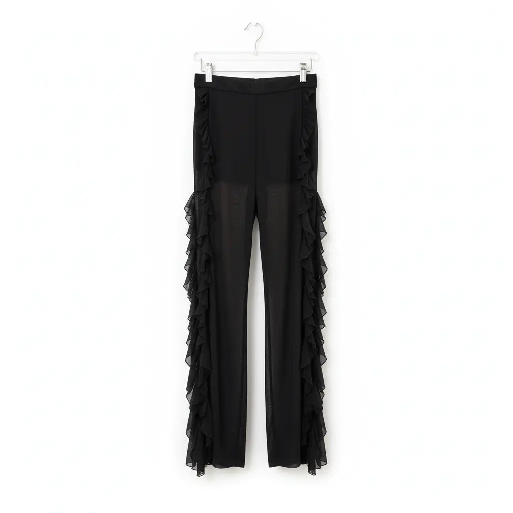 White Top and Black Pants Set. Marcella Acosta Couture Collection