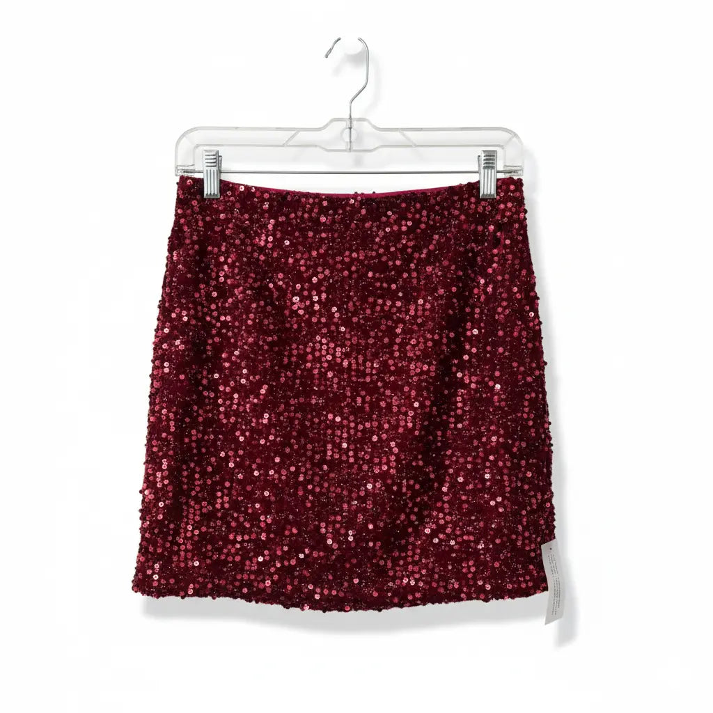 Glamorous Wine Sequin Set Marcella Acosta Couture Collection
