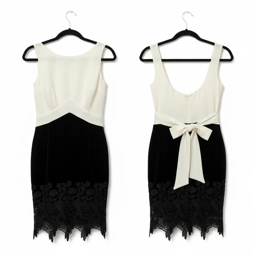 Mini Dress with Silk Embroidery. Hand-made. Marcella Acosta Couture Collection