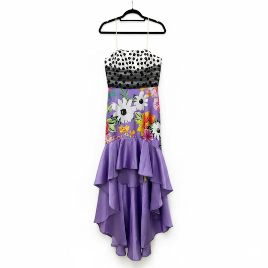 Short and Long Dress in Taffeta. Marcella Acosta Couture Collection