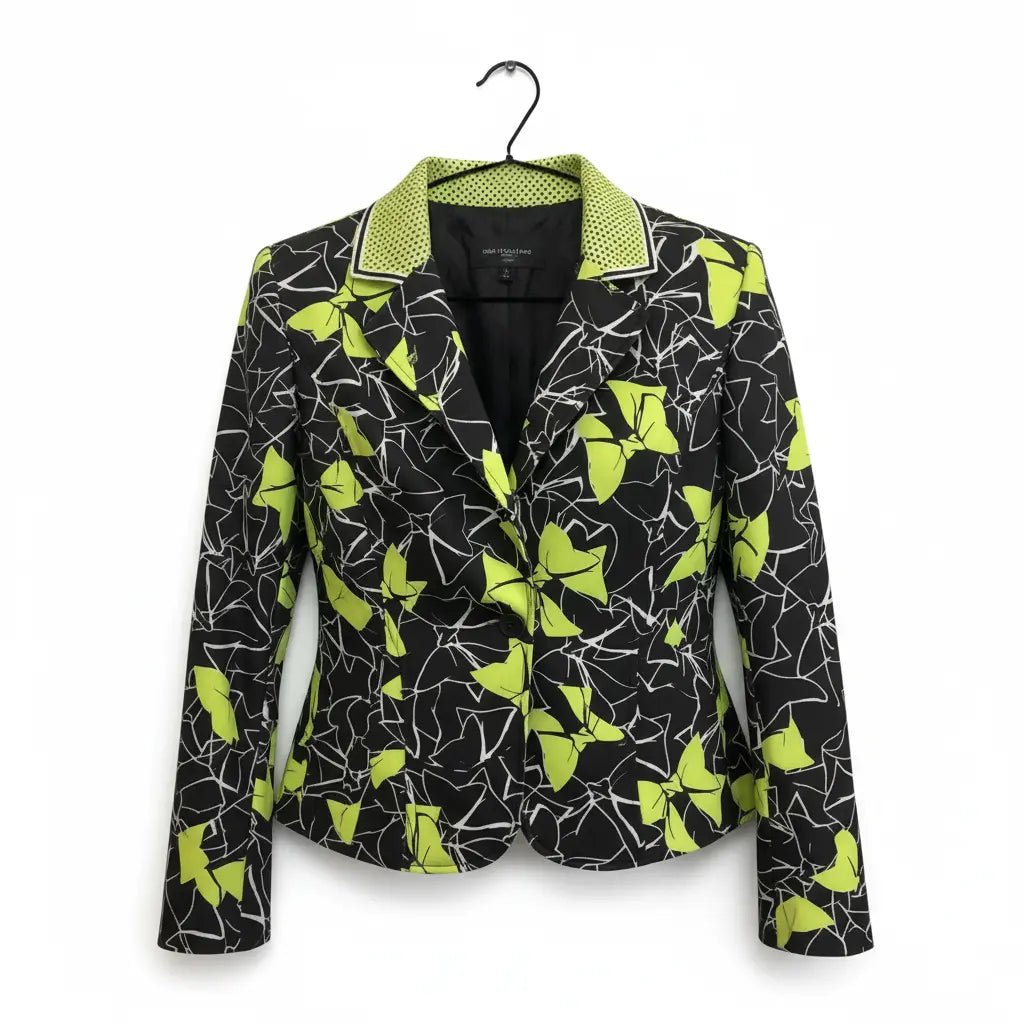 Light Green and Black Jacket Marcella Acosta Couture Collection