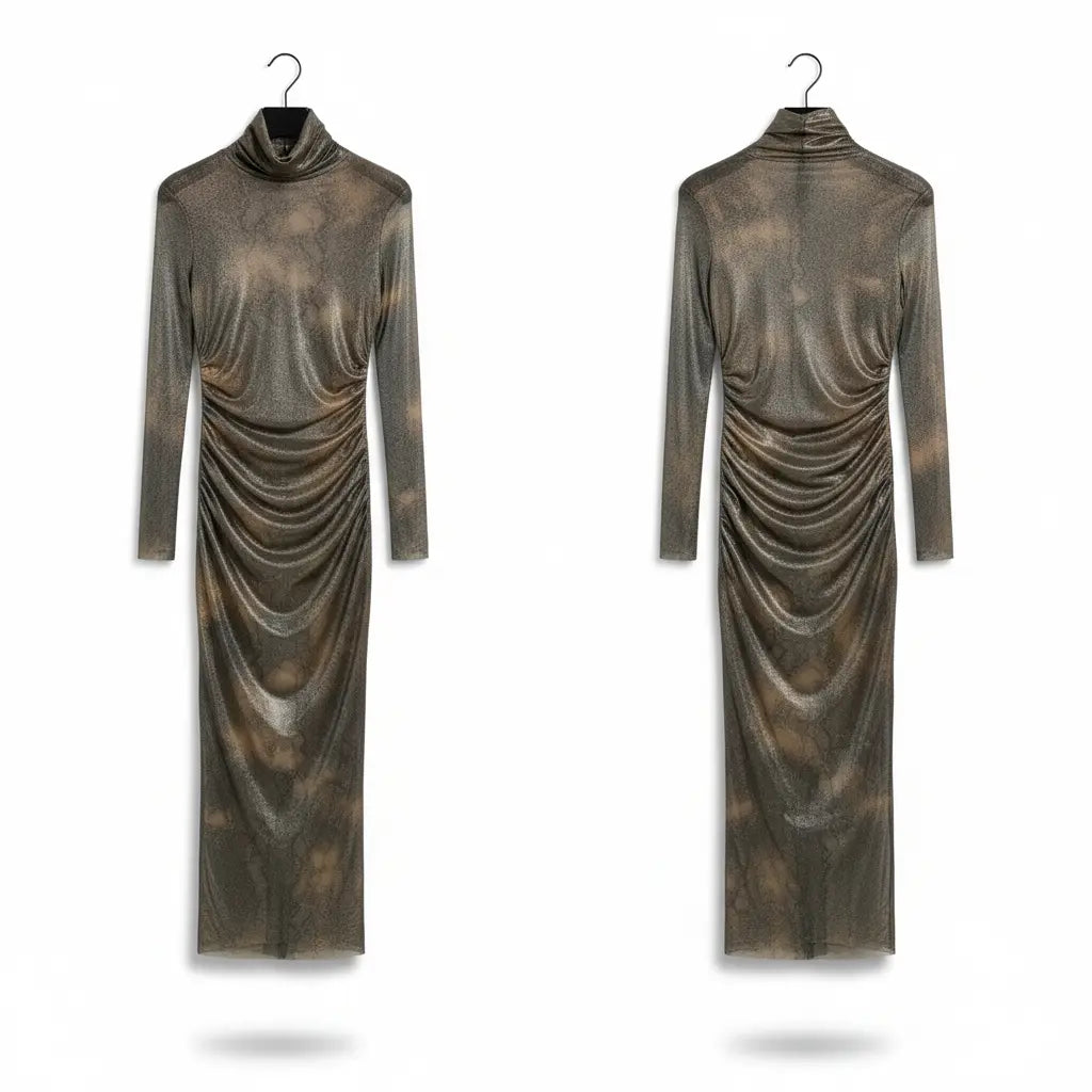 Turtleneck Long Gown. Marcella Acosta Couture Collection
