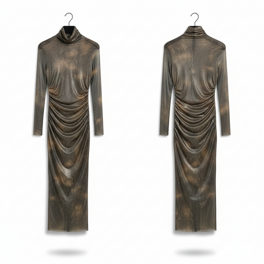 Turtleneck Long Gown. Marcella Acosta Couture Collection