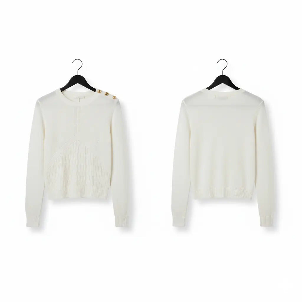 White Sweater. Marcella Acosta Couture Collection