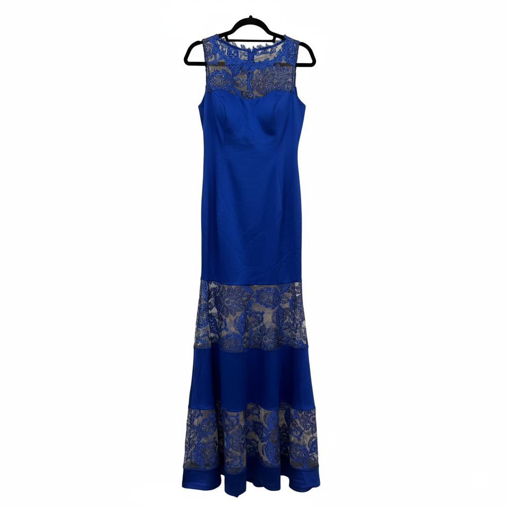 Marcella Acosta Royal Blue Haute Couture Gown Dress