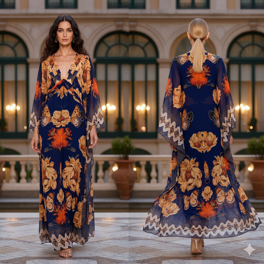 Marcella Acosta  Long Chiffon Dress Tunic