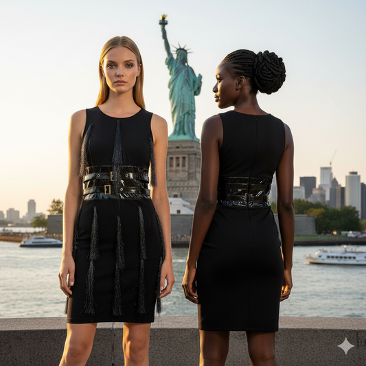 Andrew J Black Fringes Dress