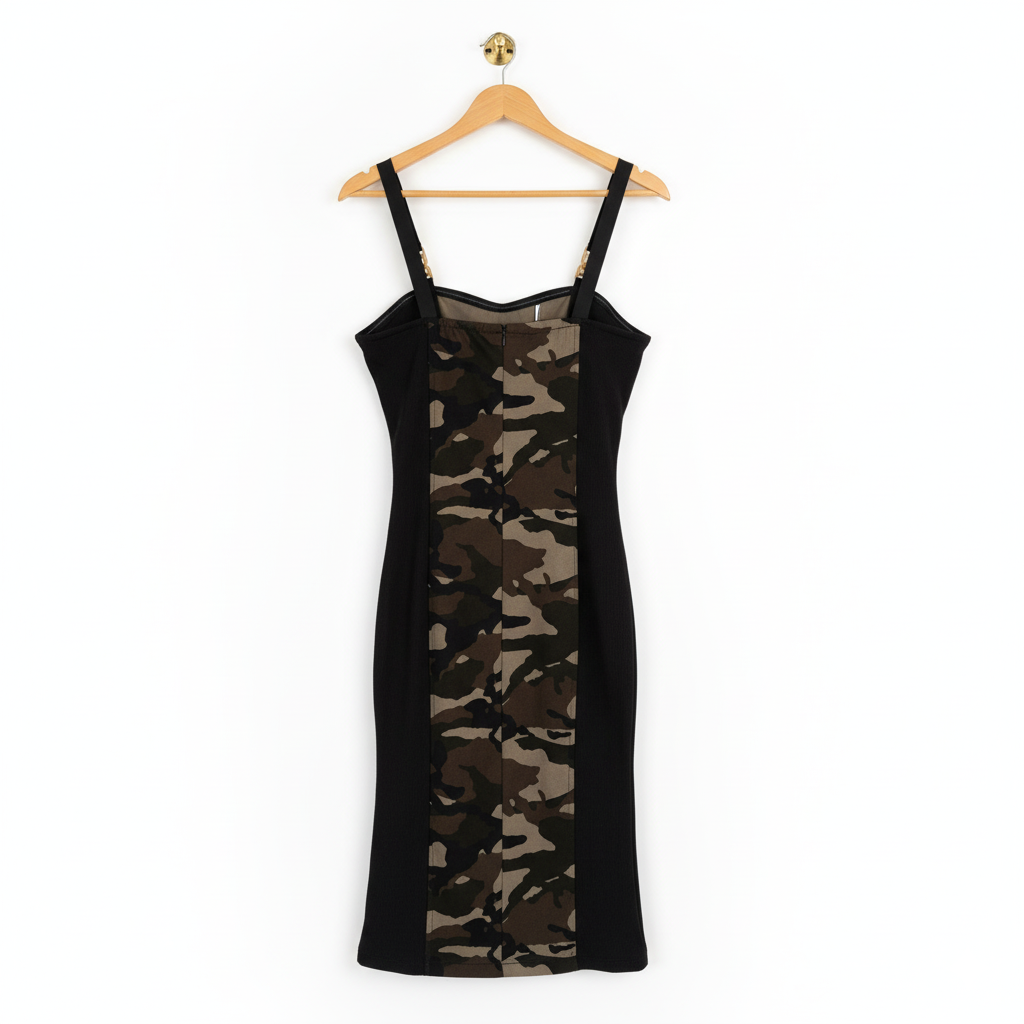 Dolce & Gabbana Black and Camouflage Dress