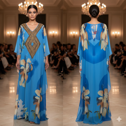 Marcella Acosta Blue Jumpsuit Swarovski