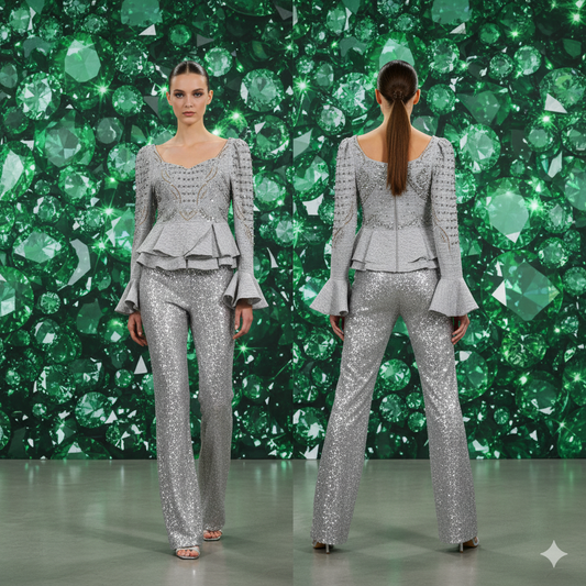 Glamorous Silver Sequin Pants