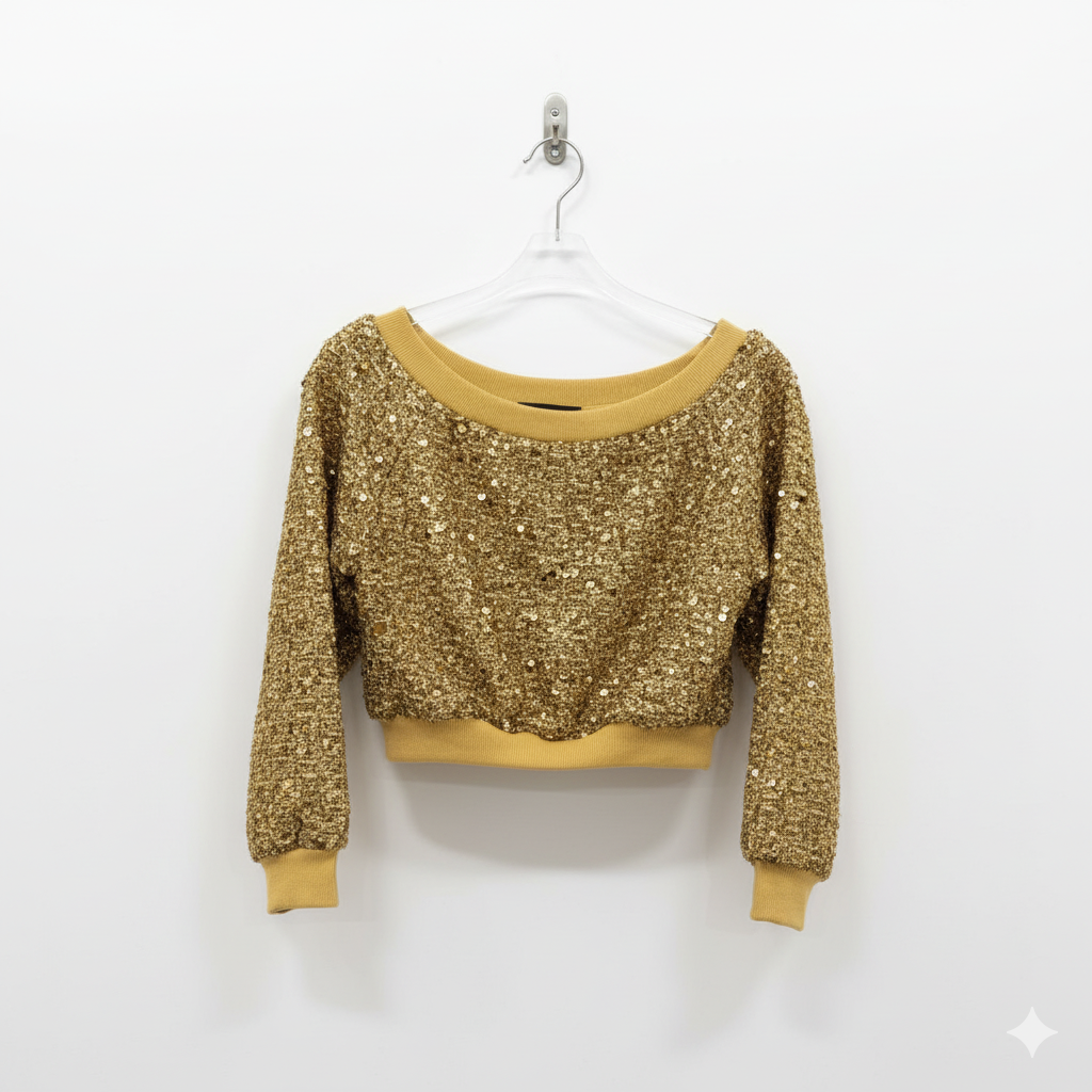 Marcella Acosta Golden Top and Pants Sequins