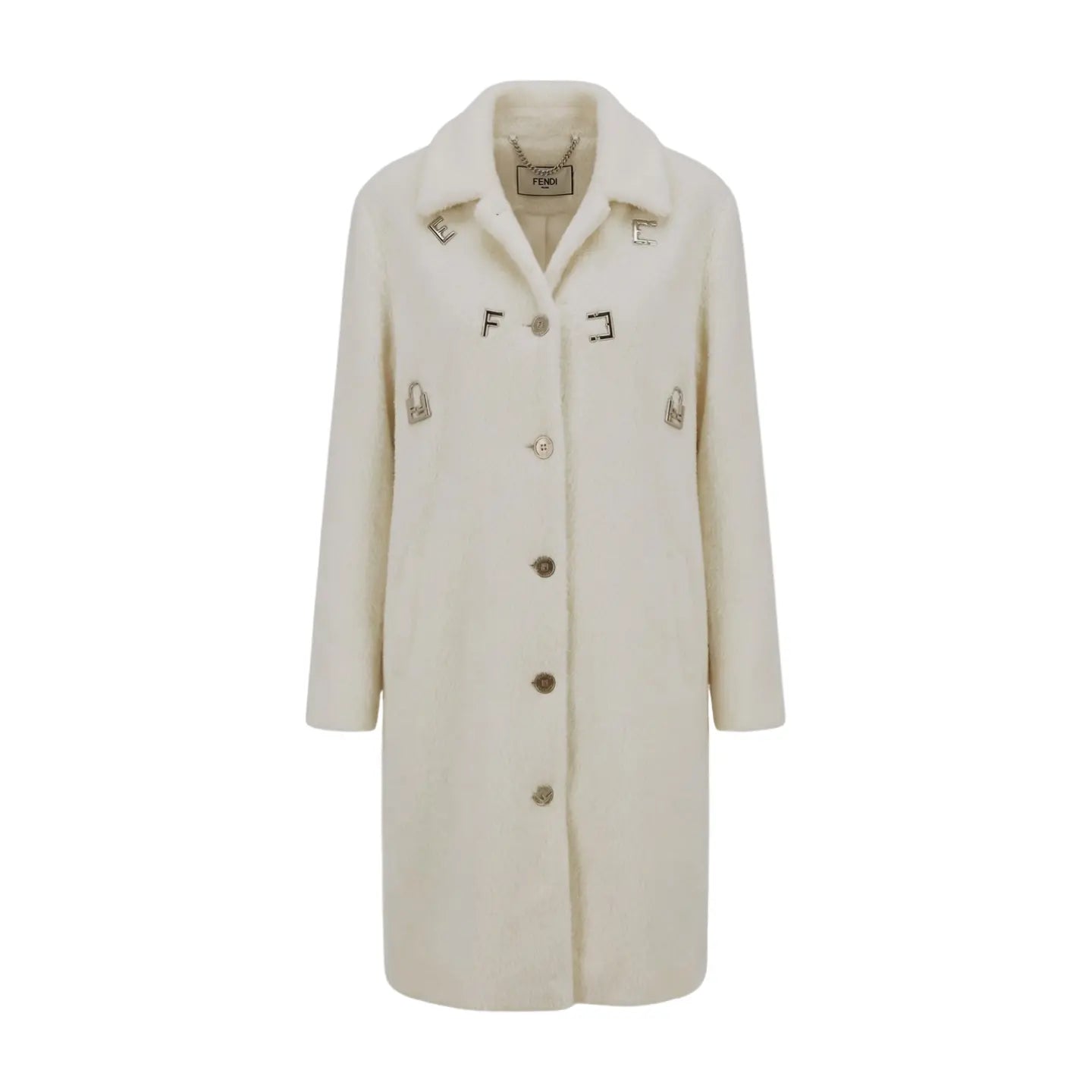 White Alcantara Fur Jacket Marcella Acosta Couture Collection