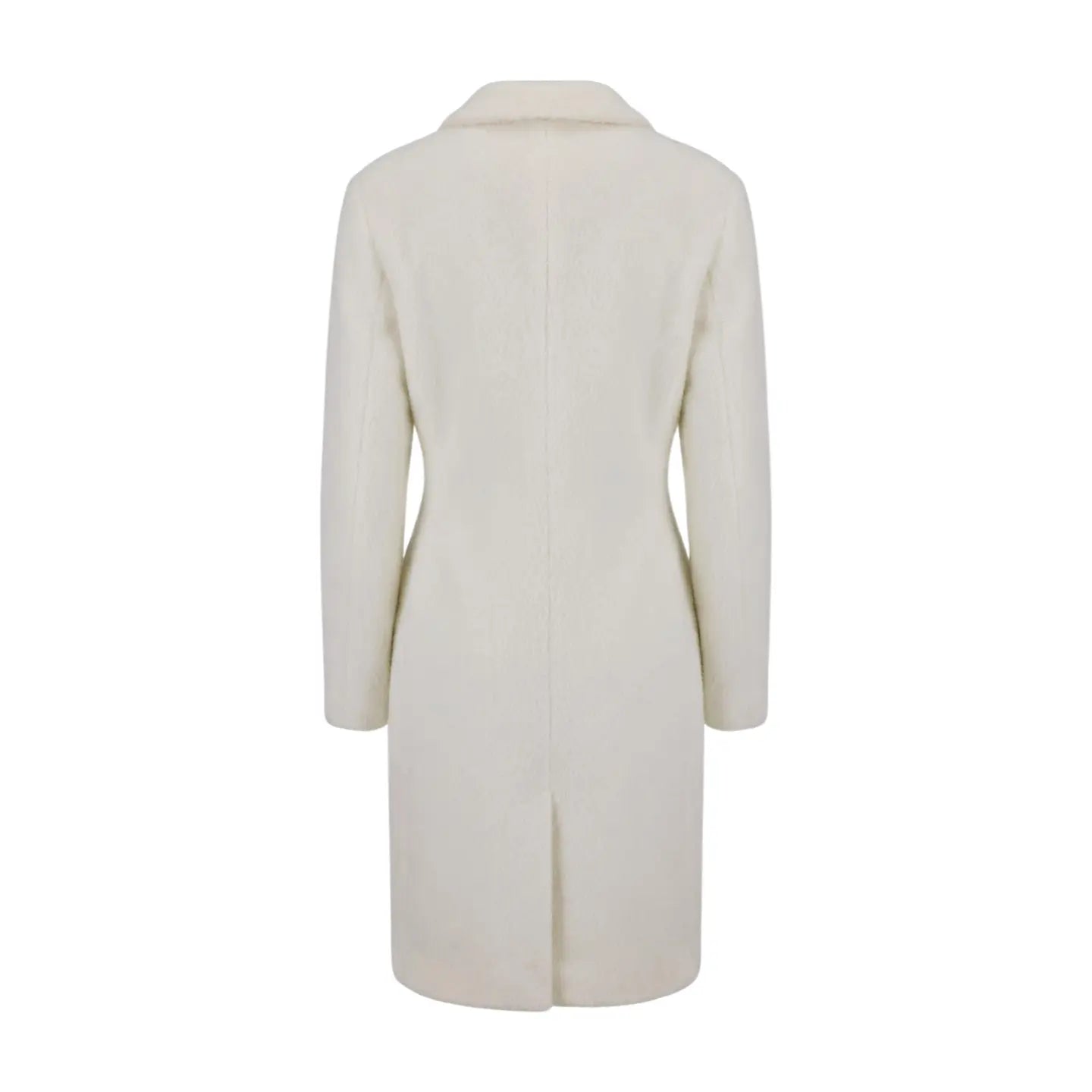 White Alcantara Fur Jacket Marcella Acosta Couture Collection