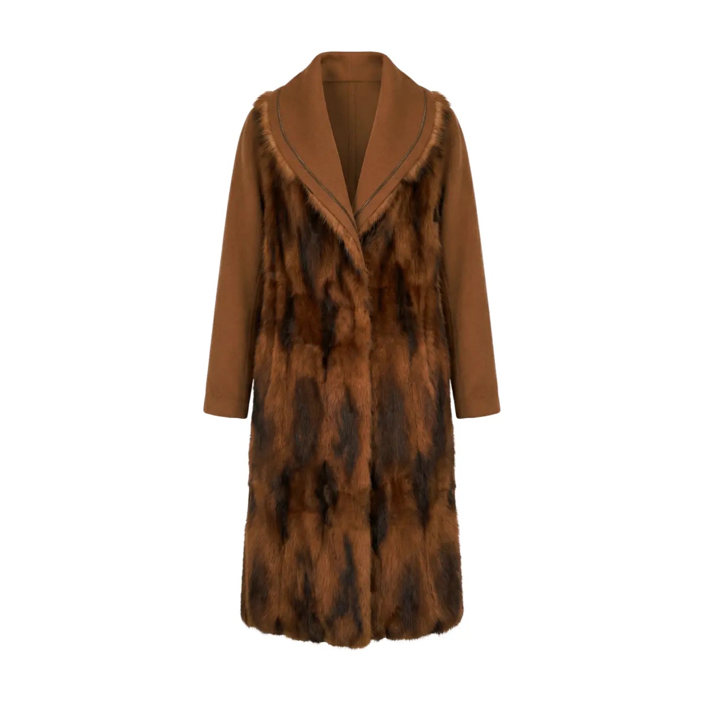 Long Coat made of Cashmere and Mink Marcella Acosta Couture Collection