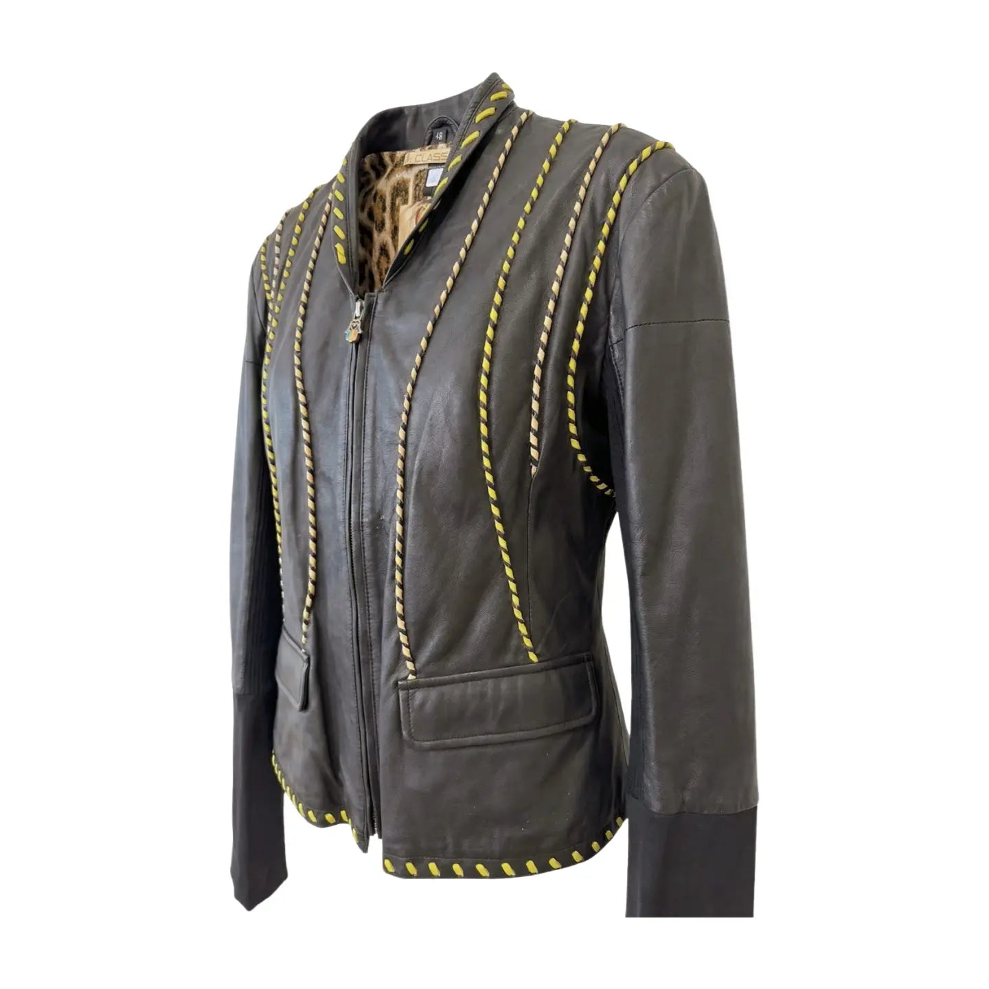 Black Leather Marcella Acosta Couture Collection