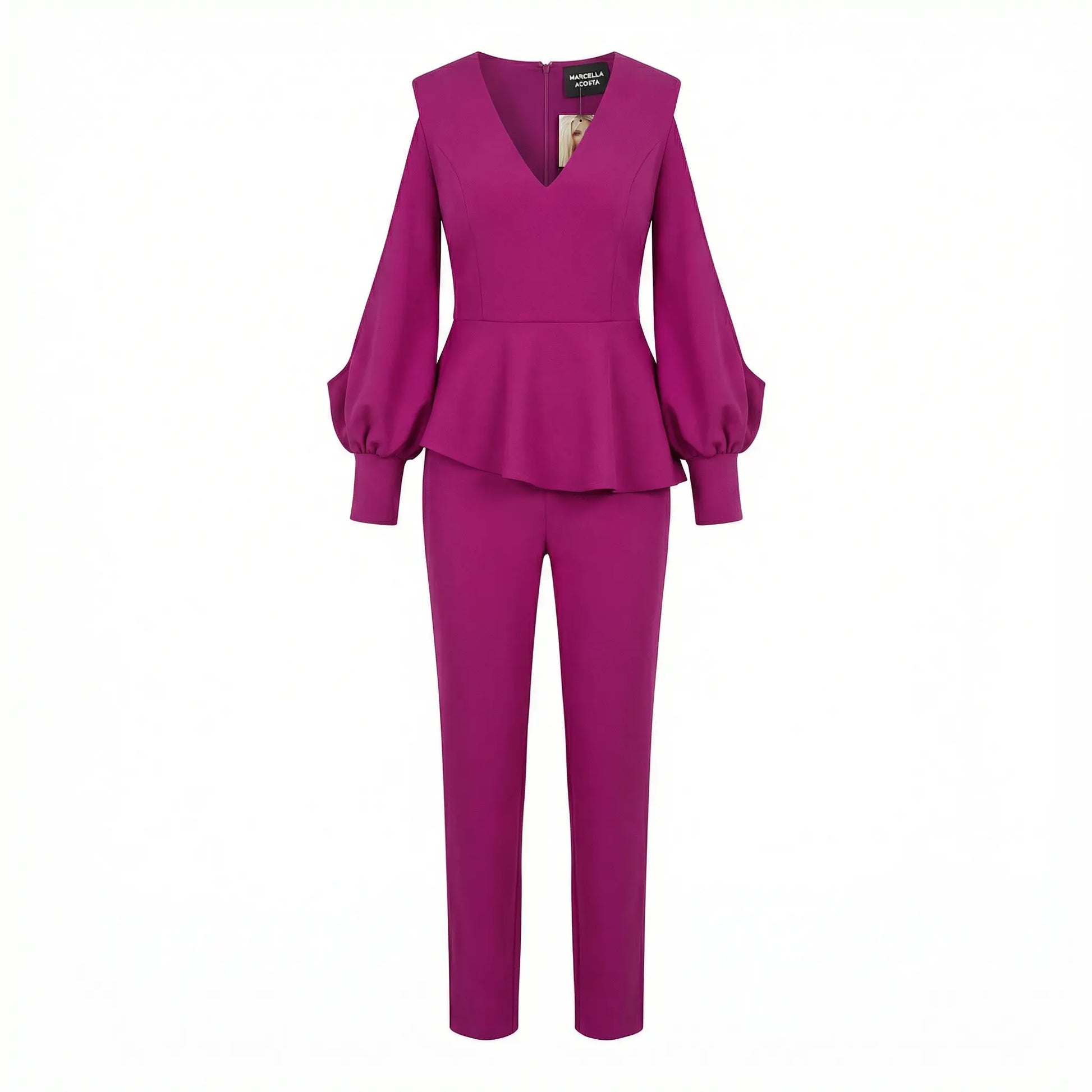 Purple Jumpsuit Haute Couture Marcella Acosta Couture Collection