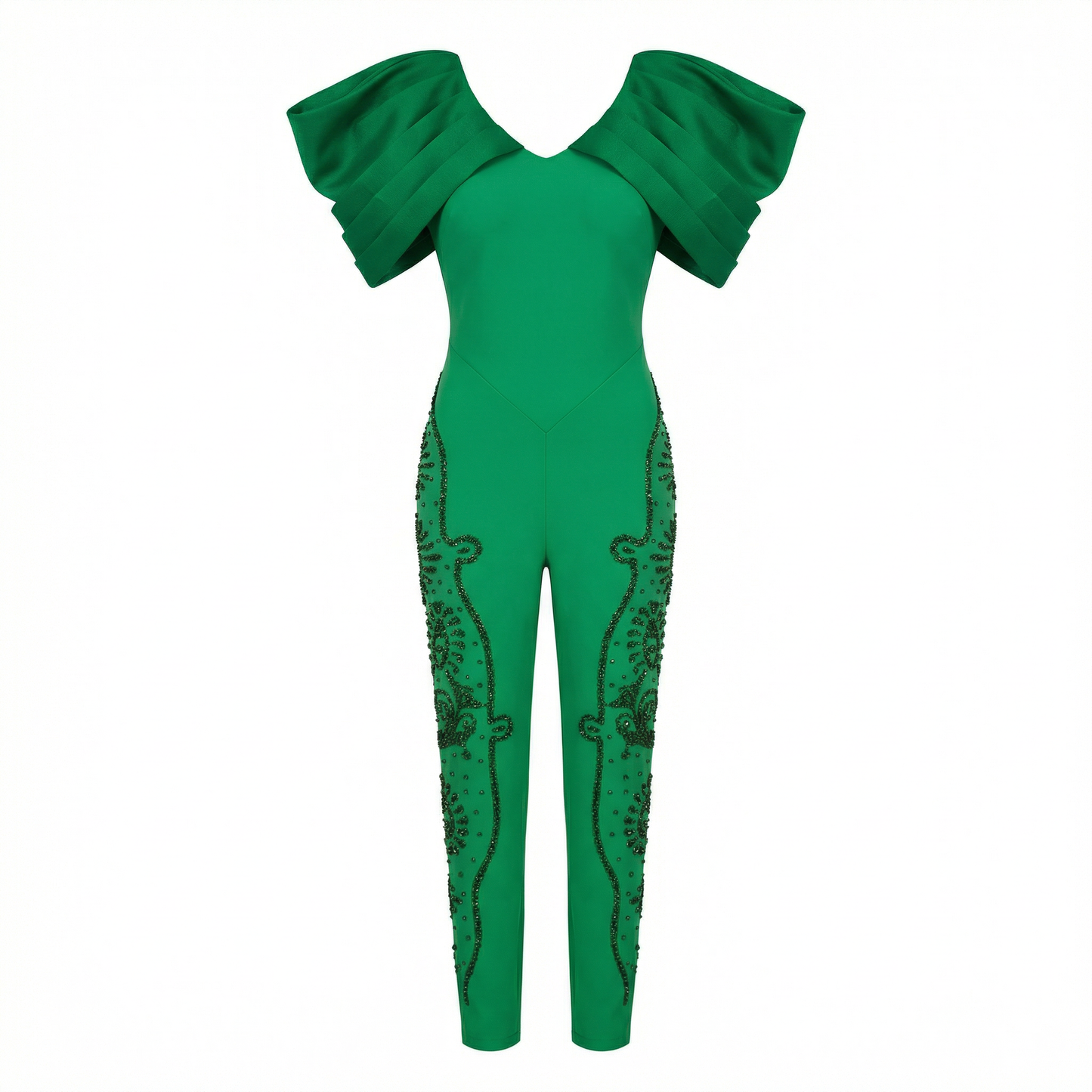 Green Spandex Jumpsuit All Year