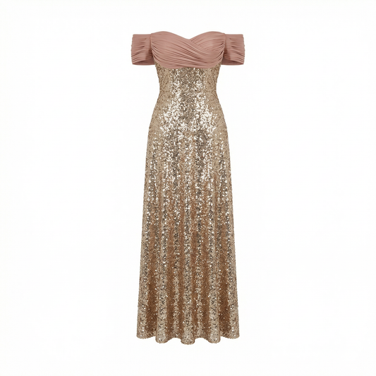 Sequence Stretch Long Rose Gown.