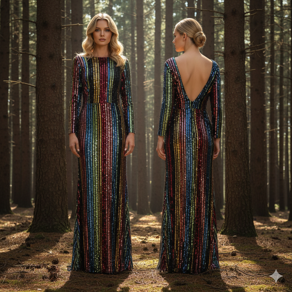 FELEPPA Long Sequence Gown Dress