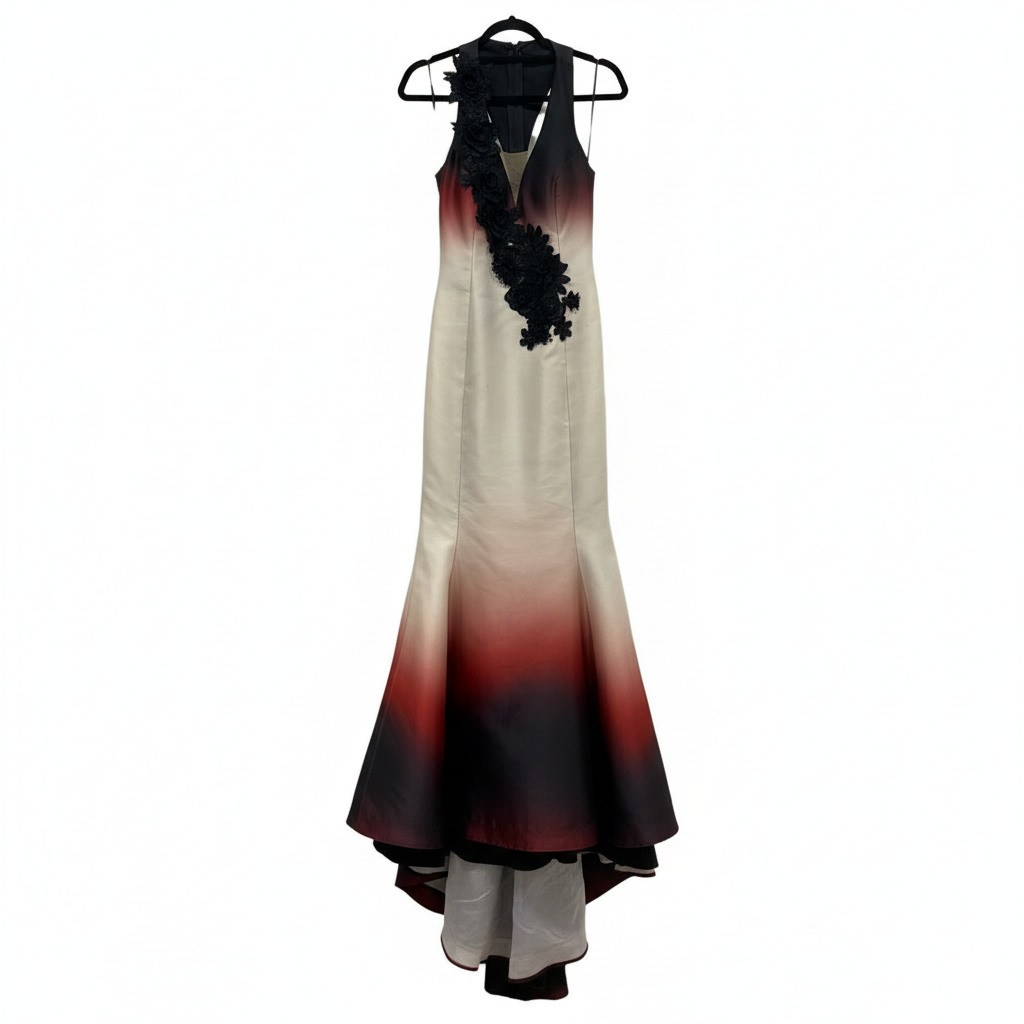 Marcella Acosta Genese Long Taffeta Gown Degrade.