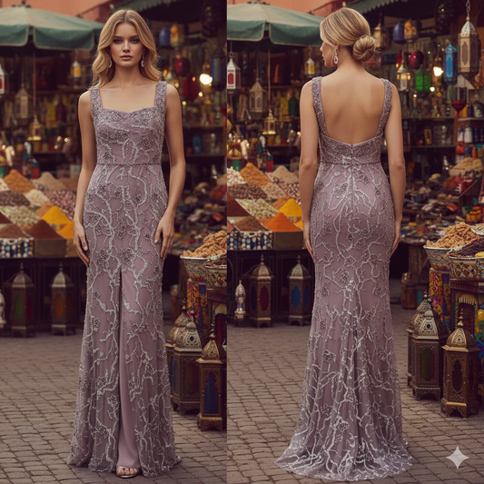 GUNBEYI Outfit with Embroidered Crystals and Pearls