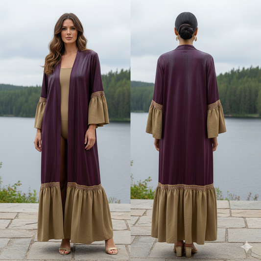 Canabalista Kimono Purple with Antique Materials.