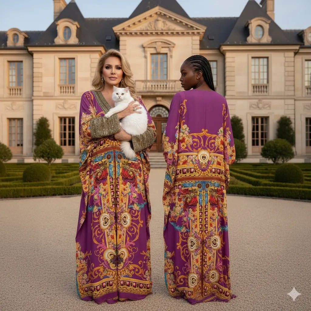 Fuchsia Tunic in Silk Embroidered with Swarovski. Marcella Acosta Couture Collection