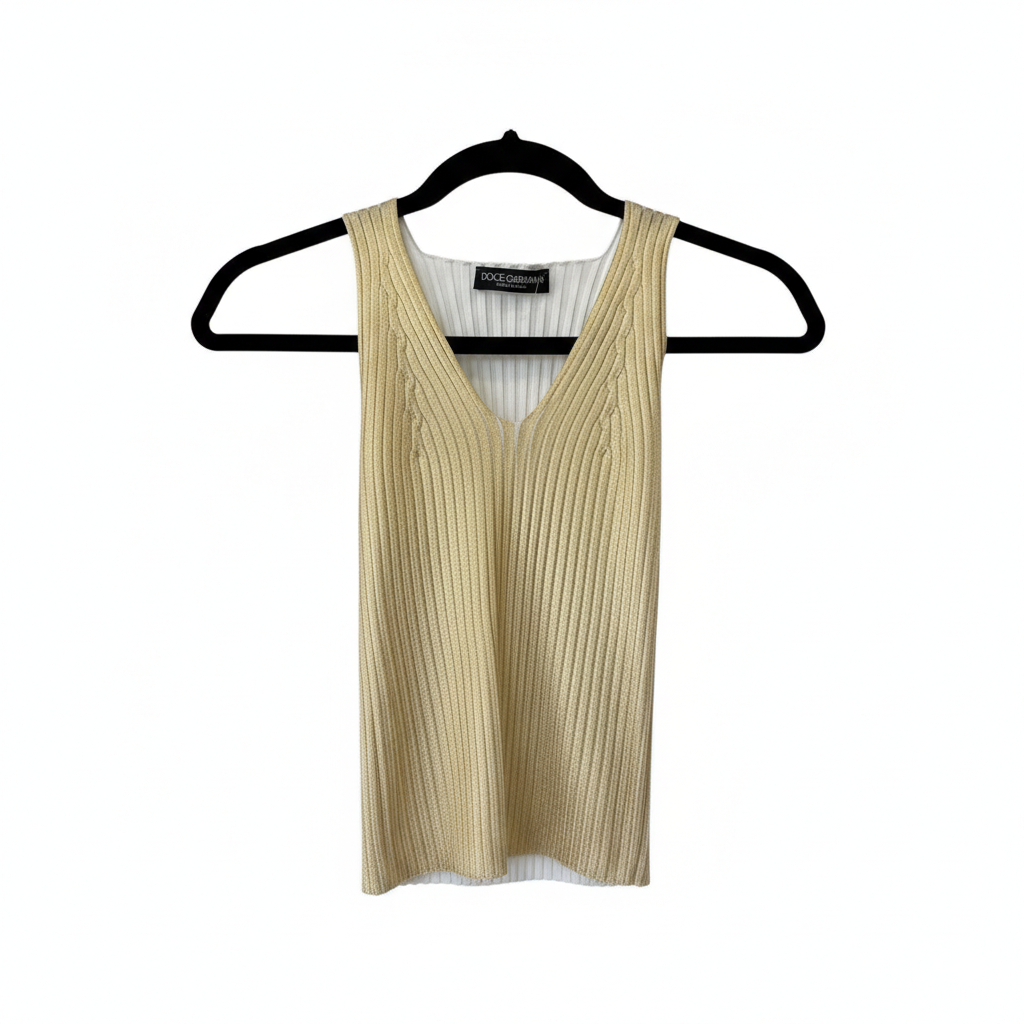 Dolce and Gabbana Sample Gold Top.