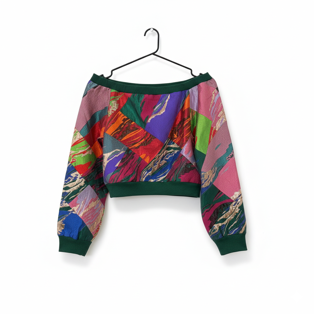 Marcella Acosta Patches Short Top and Jeans Set