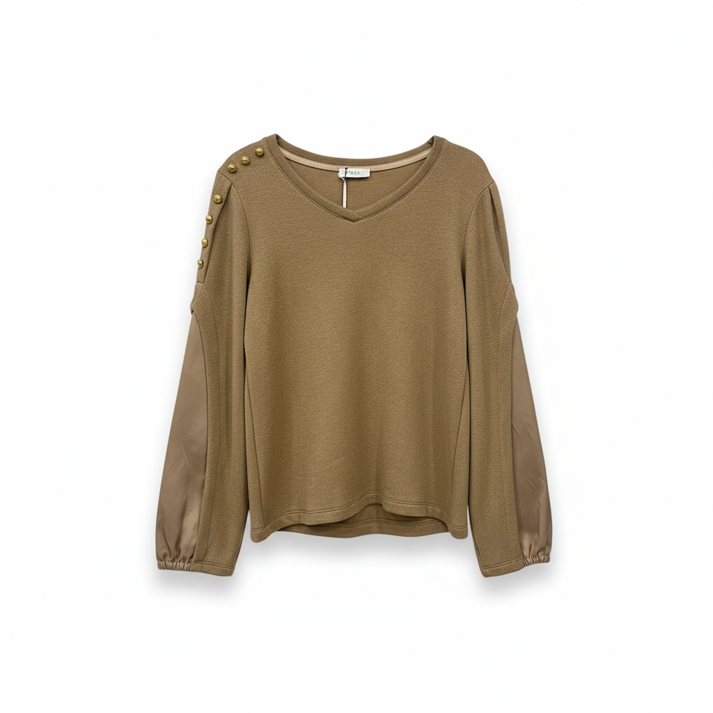 Beige Sweater Buttons