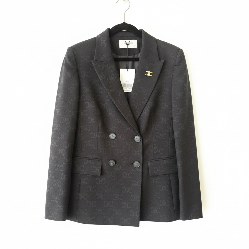 CELINE Black Cotton Jacket.