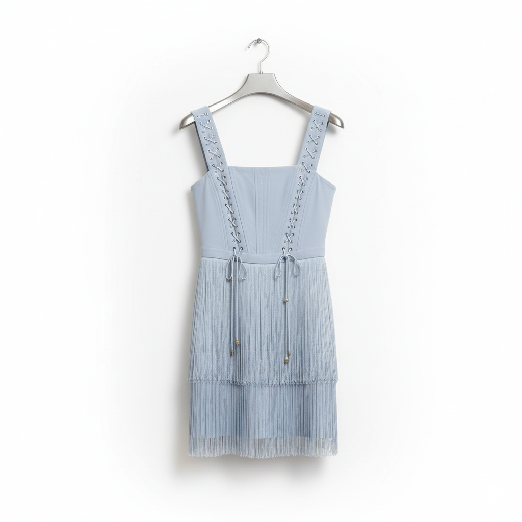 ELISABETTA FRANCHI Blue Mini Dress