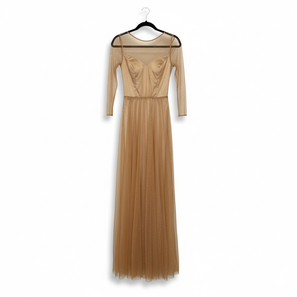 Feleppa Gold Gown Chiffon and Seda Shorts