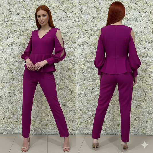Purple Jumpsuit Haute Couture