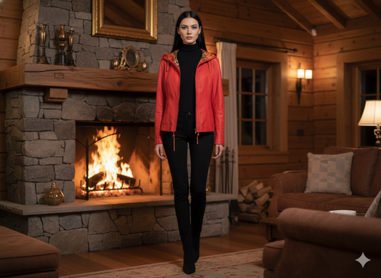 Marcella Acosta Reversible Red Leather Jacket