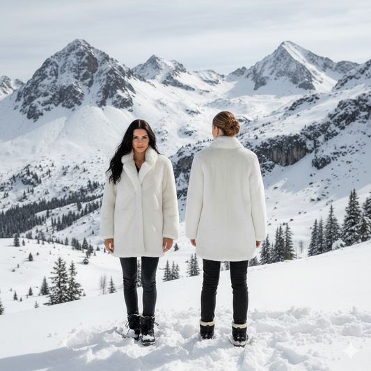 APPARIS Faux Fur White Jacket